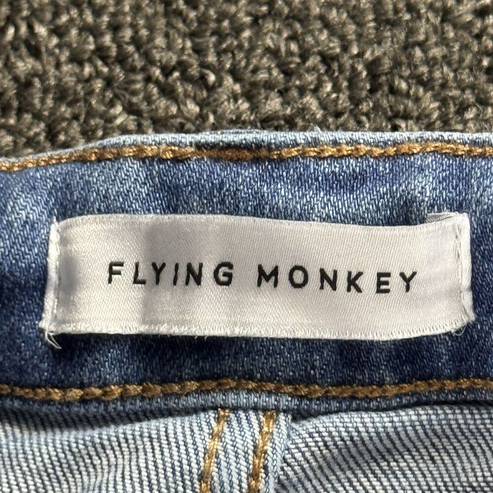 Flying Monkey High Rise Raw Hem Skinny Jeans Women's Size 26 - Picture 5 of 13